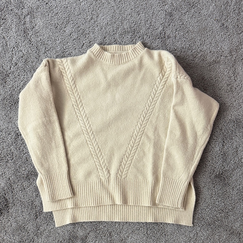 Amazon Cream Cowl Neck Sweater